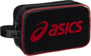 【ASICS/アシックス】 エナメルシューズケースL ブラックxレッド ユニセックス アシックス